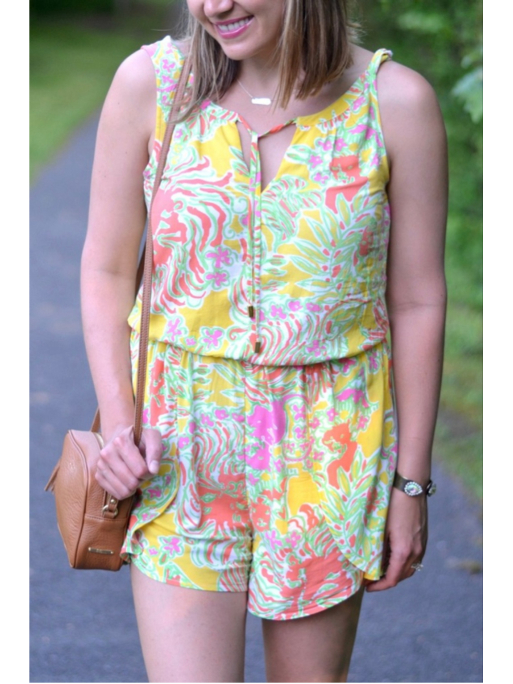 NWT Lilly Pulitzer for Target Yellow Challis Romper in Happy Place- Size Medium